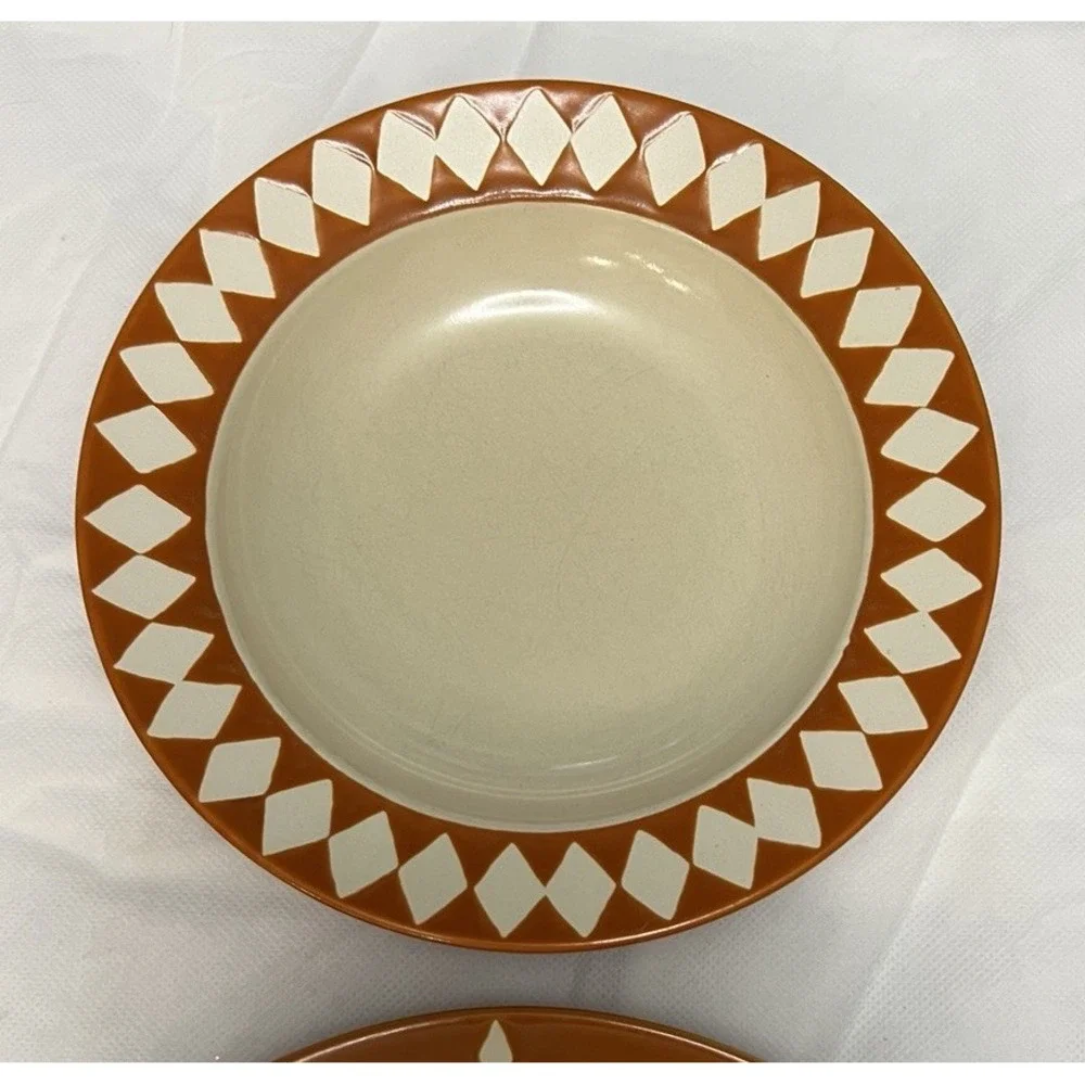 Vtg Pottery Barn Dune Persimmon Dinnerware Set Plate Bowl MCM Boho Replacement